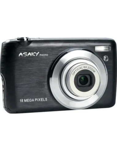 Photo Shuttle S-8 Black: Compact Asky Slim digital camera